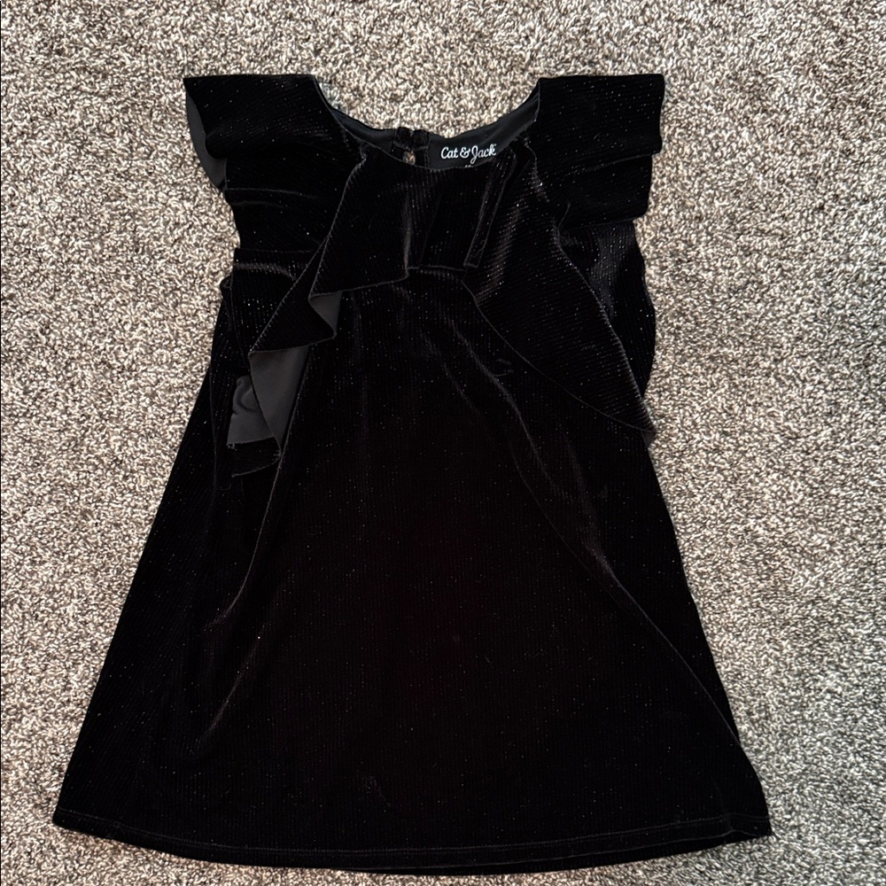 Cat & Jack Black Velvet Christmas Dress